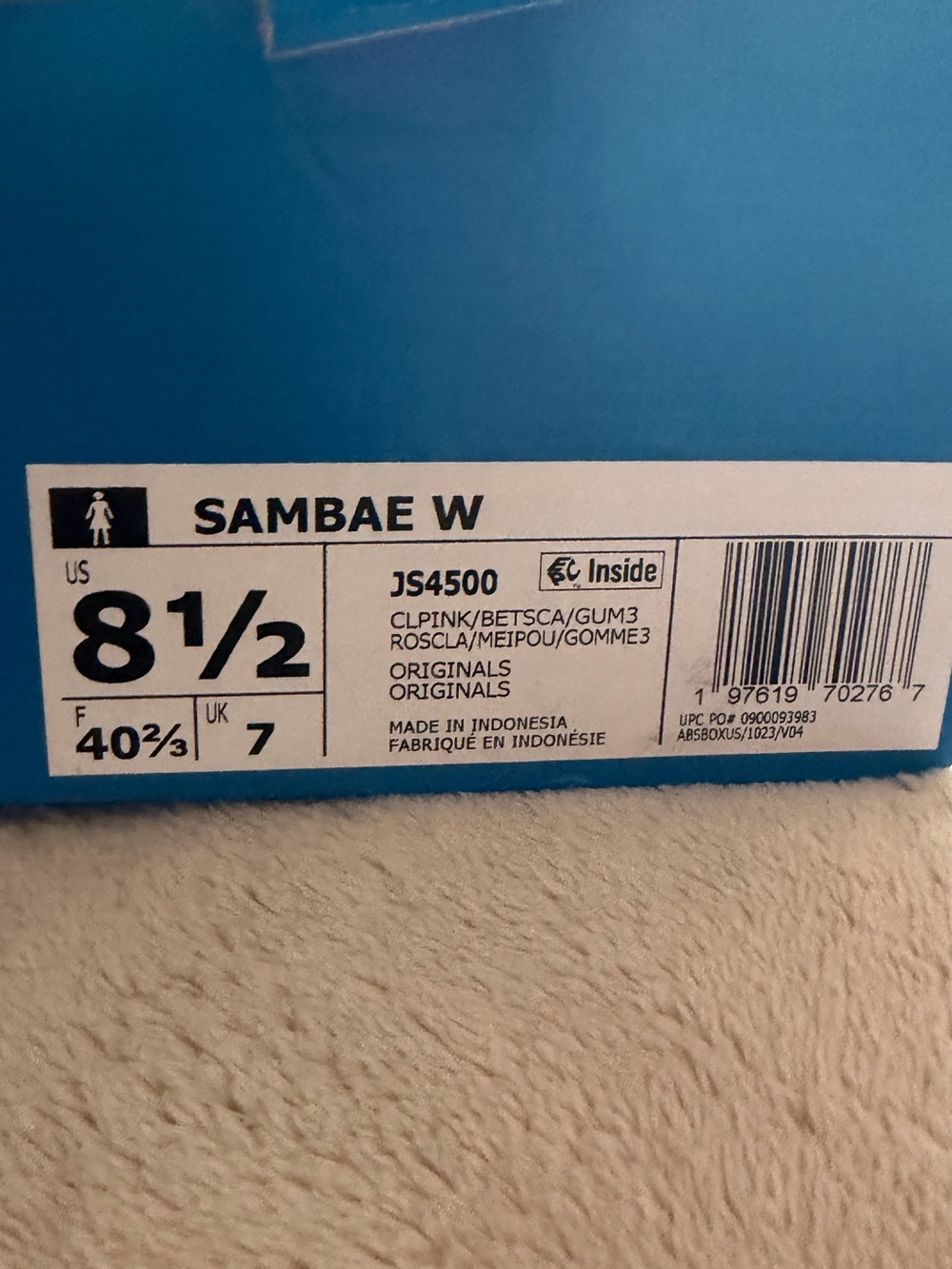 Never worn! Adidas Sambae Sneakers in Pink & Red with Gum Sole 8.5 - Picture 2 of 4